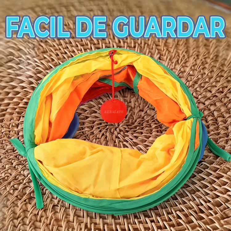 TUNEL PLEGABLE GATO 3 VIAS 20 PZS JUGUETES MASCOTA - 3