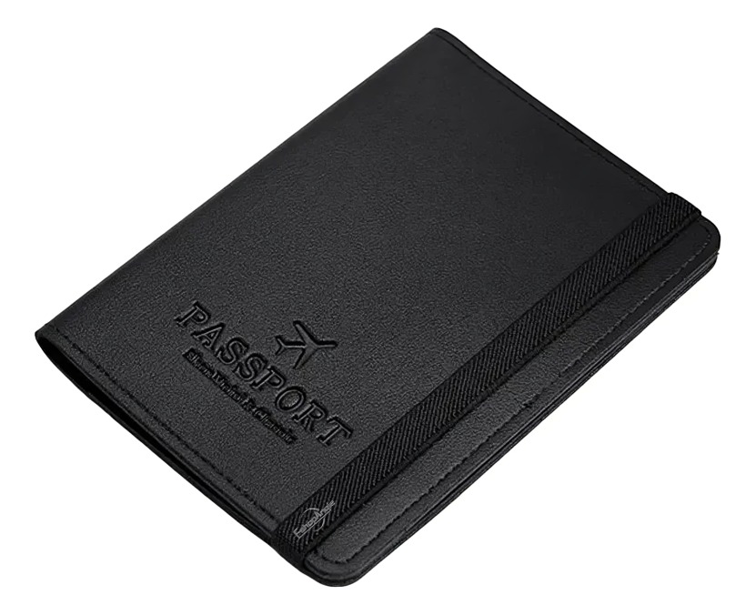 PORTA PASAPORTE DOCUMENTOS FUNDA PROTECTORA VIAJE CON RFID - 1
