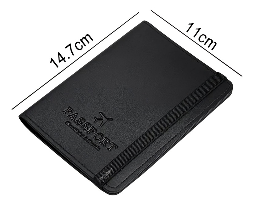 PORTA PASAPORTE DOCUMENTOS FUNDA PROTECTORA VIAJE CON RFID - 2