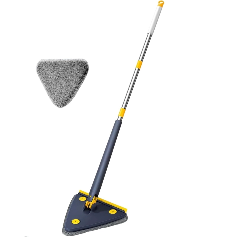 PACK X3 MOPA TRAPEADOR LAMPAZO TRIANGULAR AJUSTABLE GIRATORIA 360° GRIS - 5