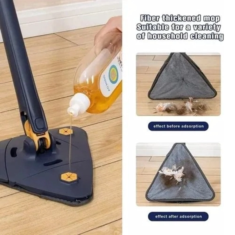 PACK X3 MOPA TRAPEADOR LAMPAZO TRIANGULAR AJUSTABLE GIRATORIA 360° GRIS - 6