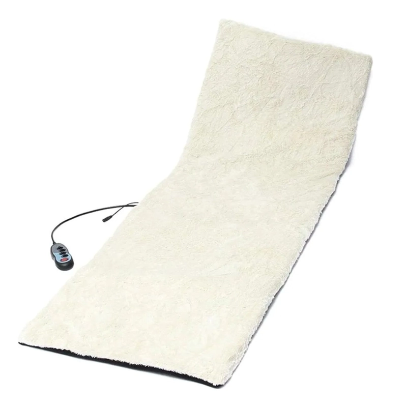 MASAJEADORA ESPALDA 9 PUNTOS COLCHONETA  CON CALOR BLANCO/NEGRO - 4