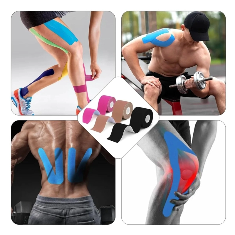 PACK X3 CINTA KINESIOTAPE PARA LESIONES MUSCULARES FISIO 5CMX5M - 3
