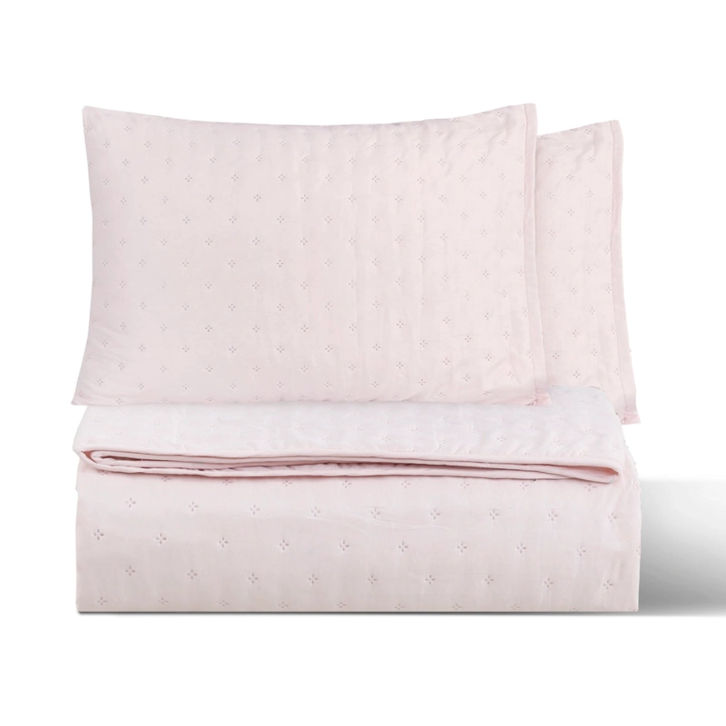 CUBRECAMA QUILT REVERSIBLE SUPER KING 270 X 260 CM COLOR ROSA DELUX COLLECTION MARTINE - 2