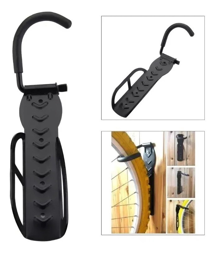 GANCHO PARA BICICLETAS SOPORTE MURO PORTABICICLETA DE PARED - 1