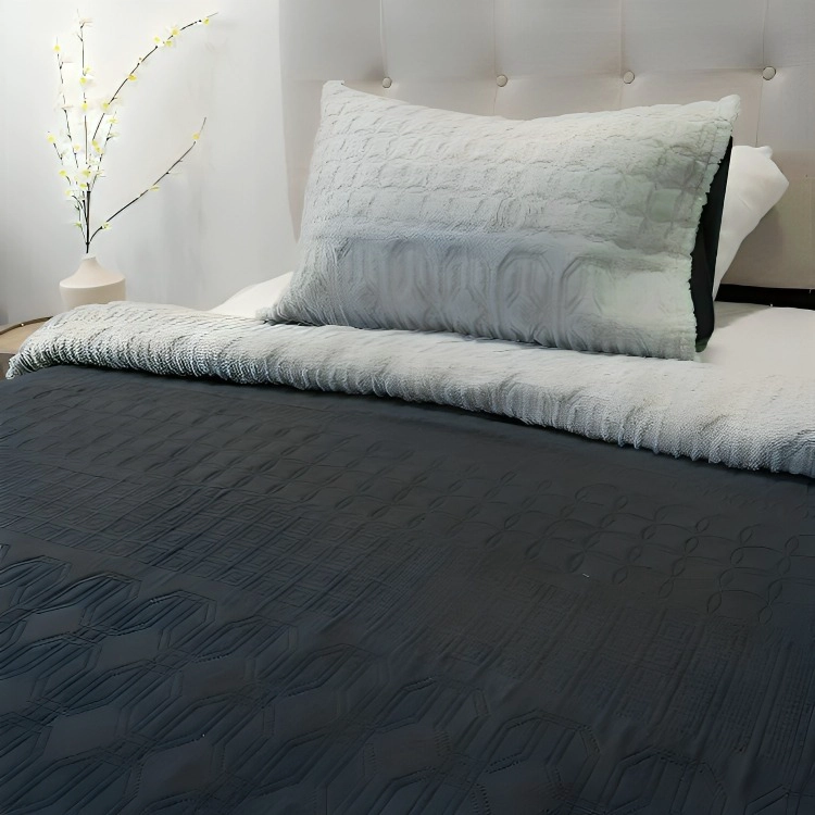 QUILT HOTPRESS VIENA CON SHERPA 2,5 PLAZAS / NEGRO – DORAL - 1