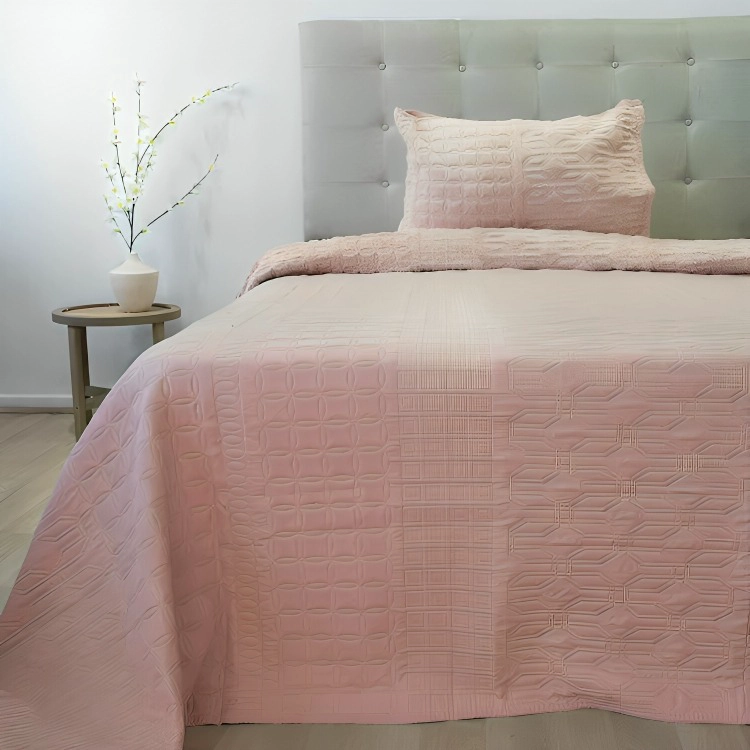 QUILT HOTPRESS VIENA CON SHERPA 2 PLAZAS / ROSA VIEJO – DORAL - 2