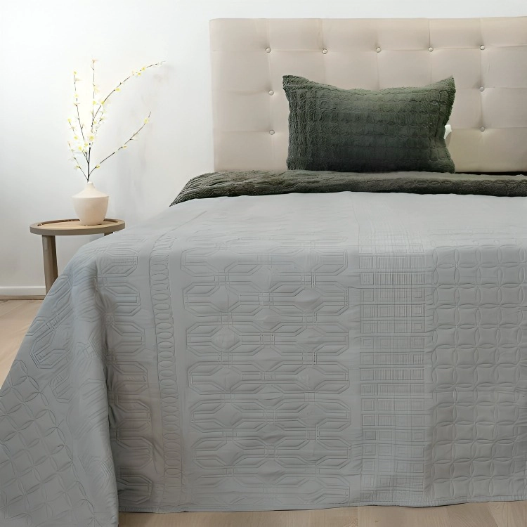 QUILT HOTPRESS VIENA CON SHERPA 2 PLAZAS / GRIS – DORAL - 1