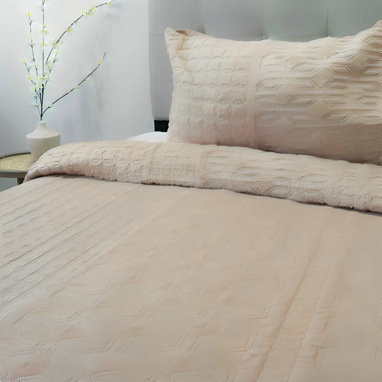 QUILT HOTPRESS VIENA CON SHERPA 2,5 PLAZAS / ROSA VIEJO – DORAL - 2