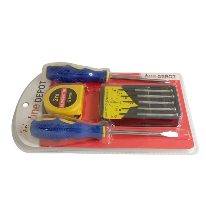 PACK X 3 SET DE HERRAMIENTAS MANUALES DESTORNILLADOR METRO 8 PIEZAS - 5