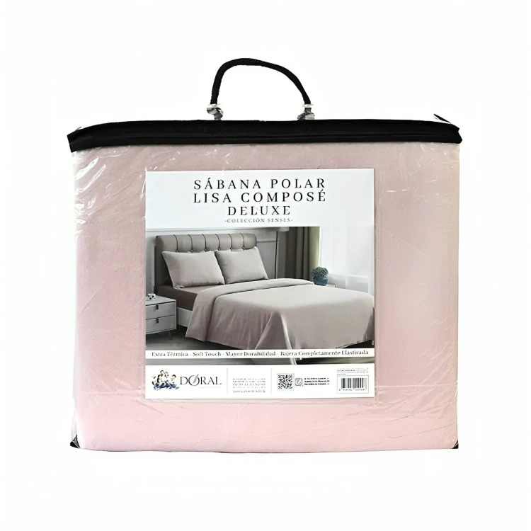 SABANAS POLAR COMPOSE  1.5 PLAZAS / BICOLOR ROSA – DORAL - 2