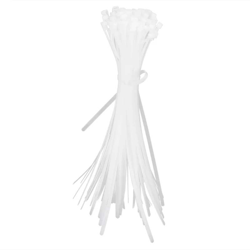 PACK X 3 BRIDAS PARA CABLES BLANCO 400 X 7,6 MM 100 PIEZAS  - 3