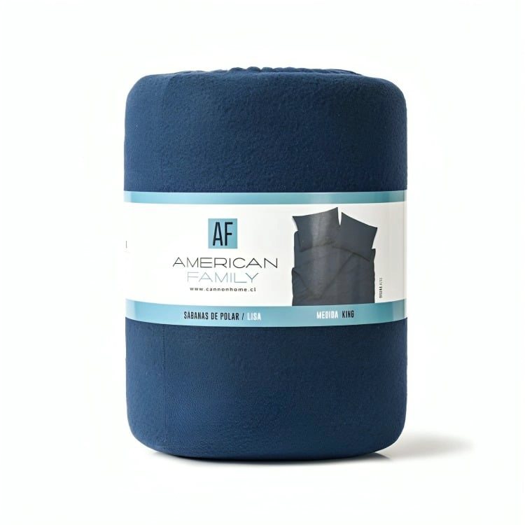 SABANA DE POLAR LISA 2,5PLAZA / AZUL – AMERICAN FAMILY - 2