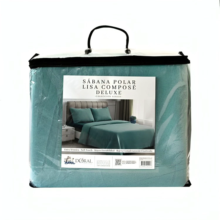 SABANAS POLAR COMPOSE  1.5 PLAZAS / BICOLOR TURQUESA – DORAL - 2