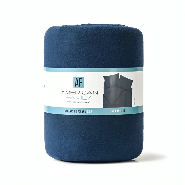 SABANA DE POLAR LISA 1 PLAZA / AZUL – AMERICAN FAMILY - 2