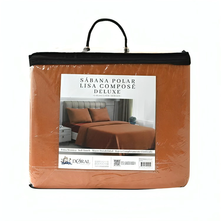 SABANAS POLAR COMPOSE  1.5 PLAZAS / BICOLOR TERRACOTA – DORAL - 3