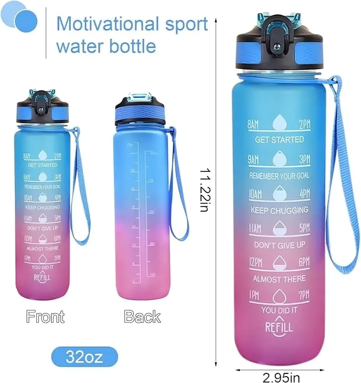 BOTELLA DE AGUA POR COLORES 1000ML - 2