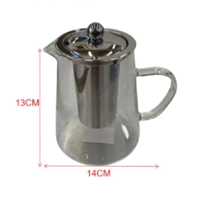 TETERA DE VIDRIO CON FILTRO 550 ML JARRA PARA TE  CON INFUSOR - 1
