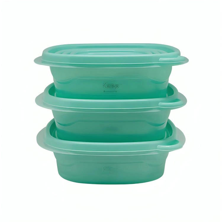 CONTENEDOR HERMETICOS APILABLES PP 3 PCS 670 ML KEEP - 2