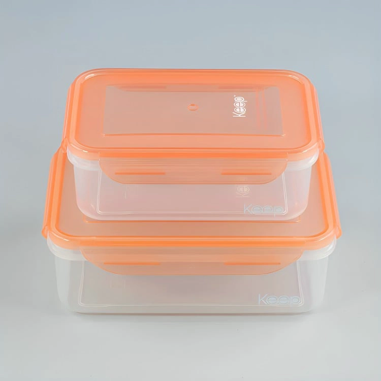 SET 2  CONTENEDOR DE ALIMENTOS HERME TICOS APILABLES KEEP - 3