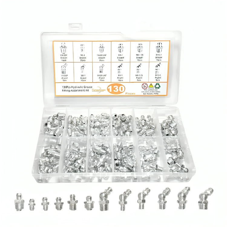 130PCS SURTIDO DE BOQUILLAS GRASERAS HIDRAULICAS ENGRASE - 1