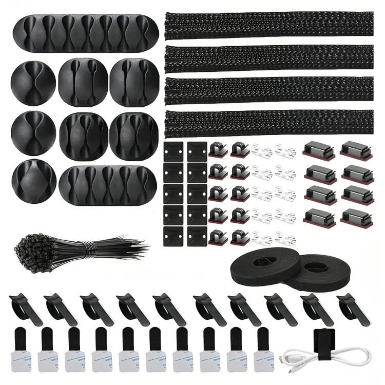 KIT ORGANIZADOR DE GESTION DE CABLES DE 173 PIEZAS - 2