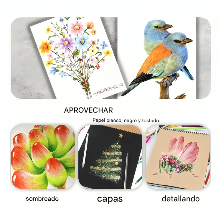 SET 120 LAPICES COLORE ARTE PROFESIONAL DIBUJO CAJA METALICA - 1