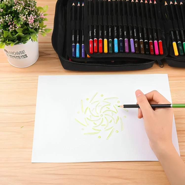 SET 120 LAPICES DE COLORES ARTE PROFESIONAL SKETCH ESTUCHE - 2