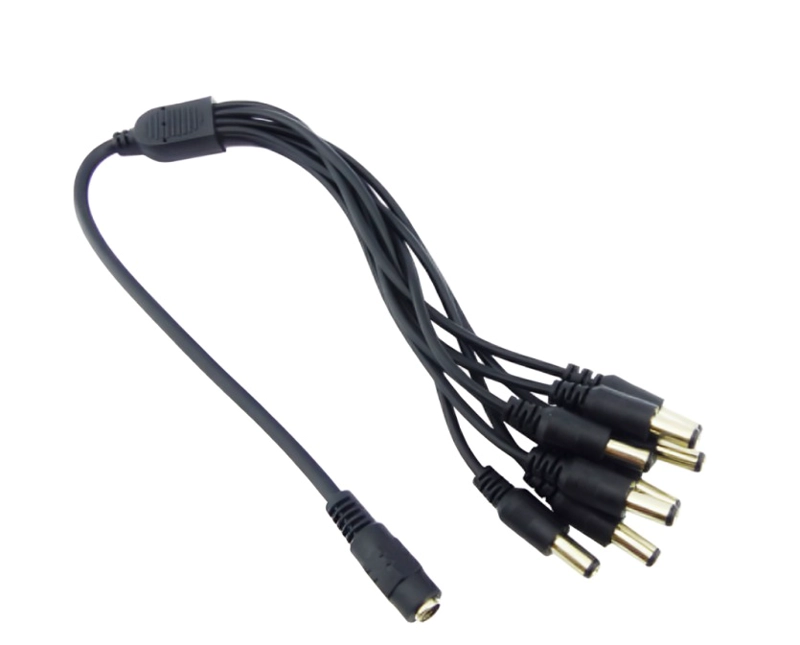GENÉRICO CABLE SPLITER 1 X 8 DC COD.137400 P/CAMARA VIGILANCIA ALIMENTA HASTA 8 CAMARAS