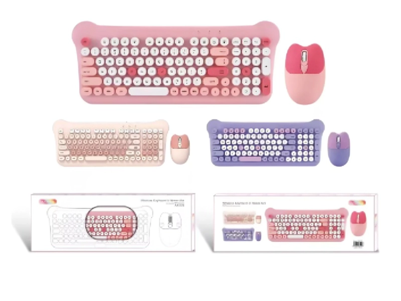SET DE TECLADO Y MOUSE INALAMBRICO USB COLORES WB7385 - 1
