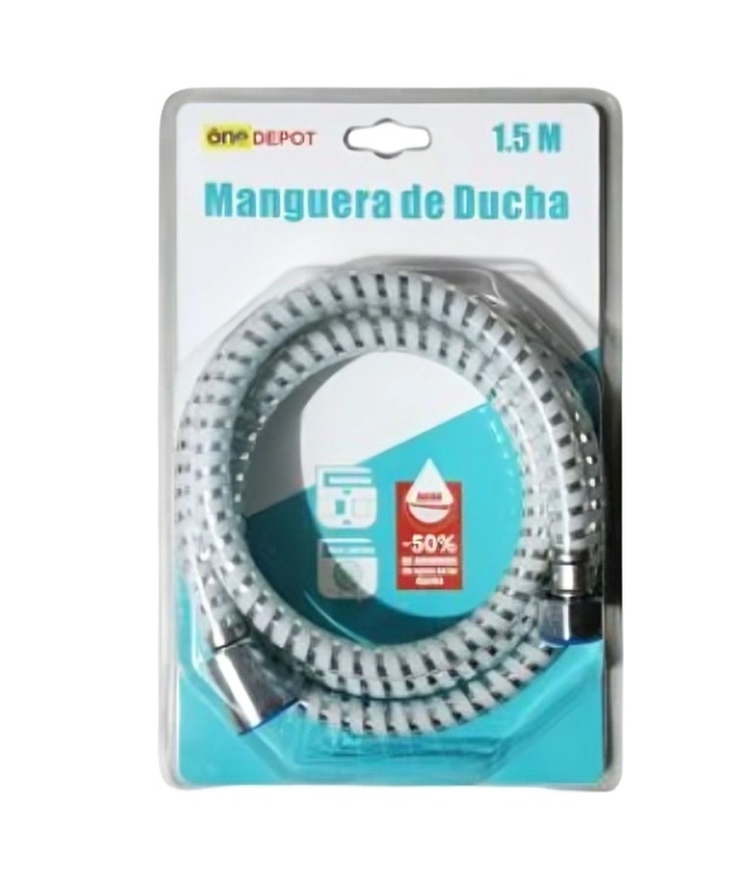 MANGUERA DUCHA FLEXIBLE DE 150CM ACABADO BLANCO METALIZADO XT1661 - 2