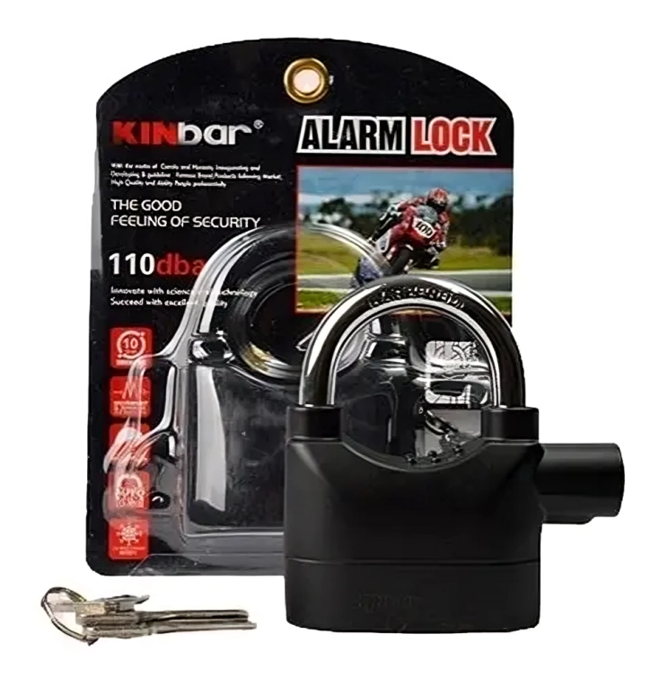 CANDADO MOTO DISCO TEC CONDADO CON ALARMA 110 DB IMPERMEABLE ANTIRROBO 7 MM PIOLA - 2