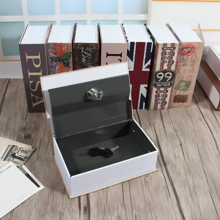 CAJA FUERTE DISEÑO DE LIBRO DISEÑO VARIADO 24CMX15,5CM - 1