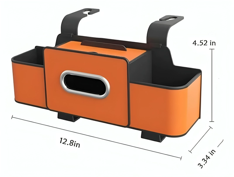 ORGANIZADOR PORTAVASOS PARA ASIENTO TRASERO CON PORTA PAÑO - 2