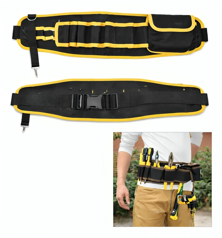 CINTURON PORTA HERRAMIENTAS MULTI BOLSILLOS AJUSTABLE - 1