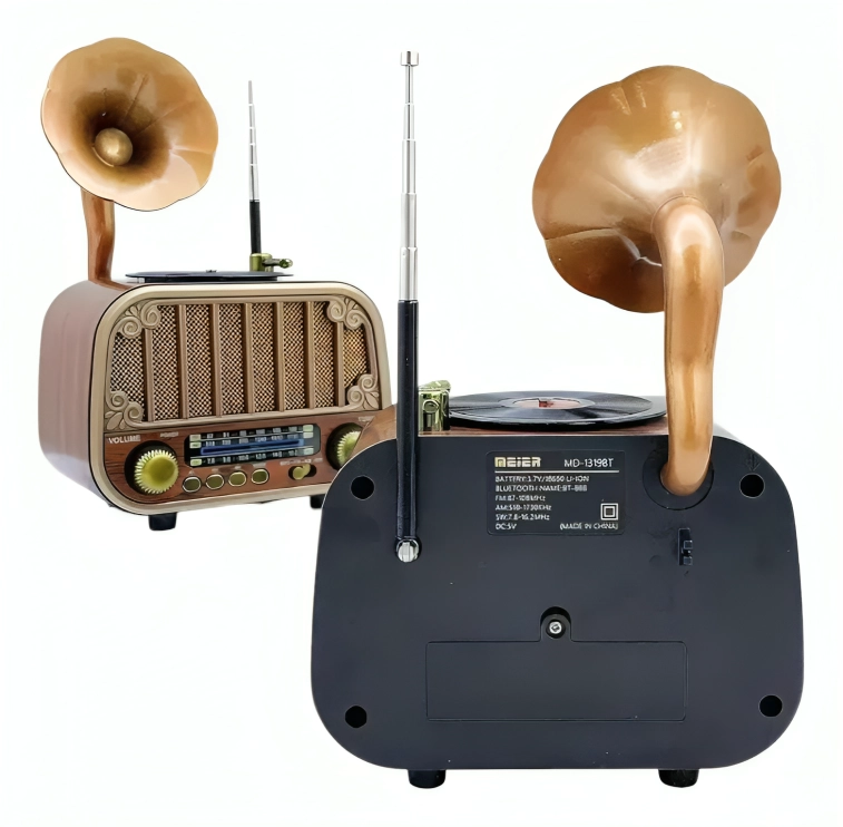 MINI RADIO PORTATIL RETRO VINTAGE ANALOGICO USB MD-1318BT - 2