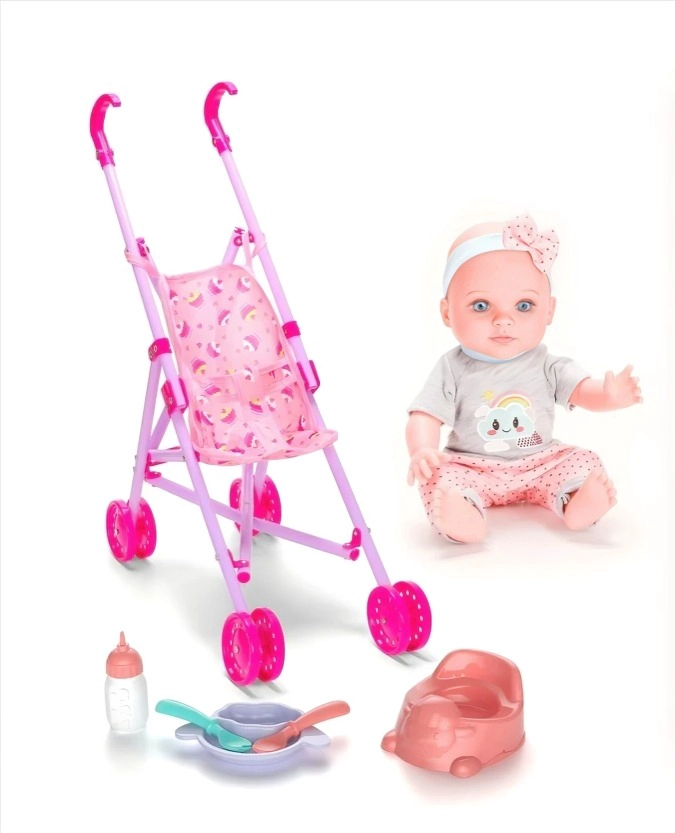 COCHE PARA MUÑECA CON ACCESORIOS - 2