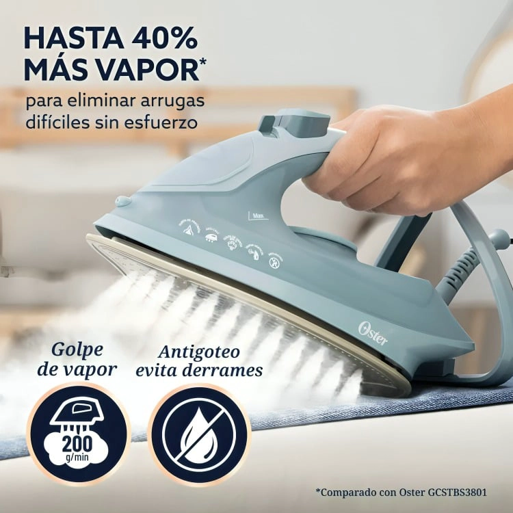 PLANCHA VAPOR OSTER® AEROGLIDE ANTIGOTEO VERDE GCSTAC7402 - 2
