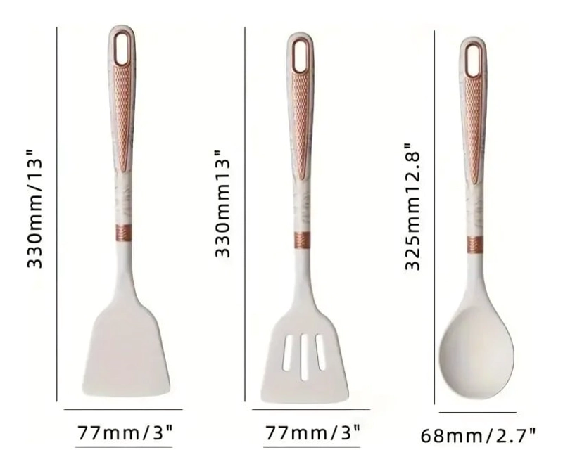 SET UTENSILIOS DE COCINA 7 PIEZAS CON SOPORTE DE METAL - 1