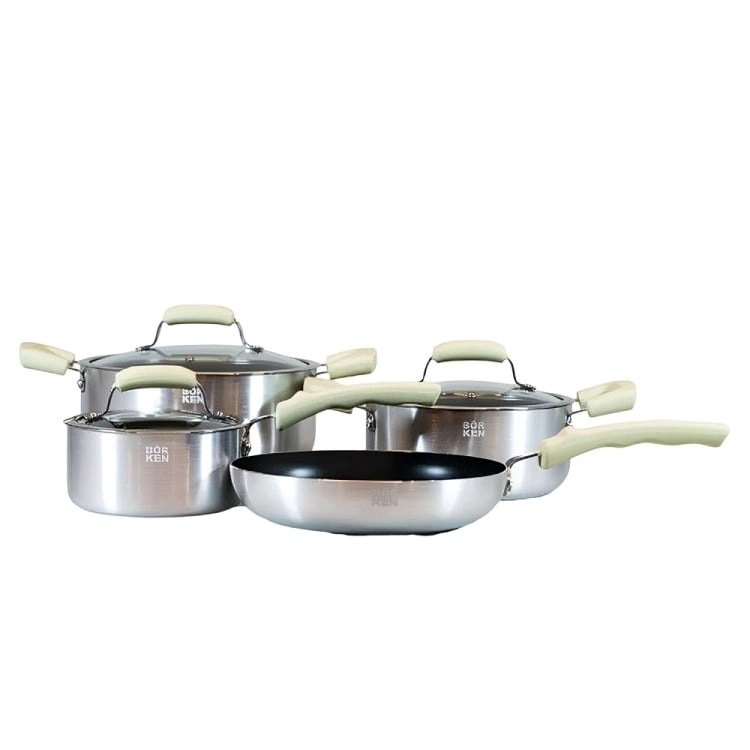BATERIA DE COCINA 7 PIEZAS GALAXY CLOVER BÖRKEN - 1