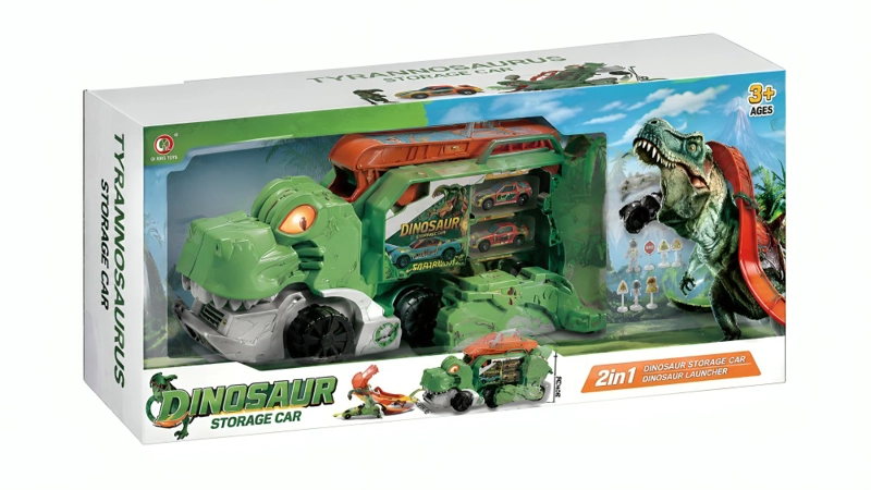 DINOSAURIO TRANSPORTADOR 2 EN 1 CON LANZADOR DE AUTOS - 3