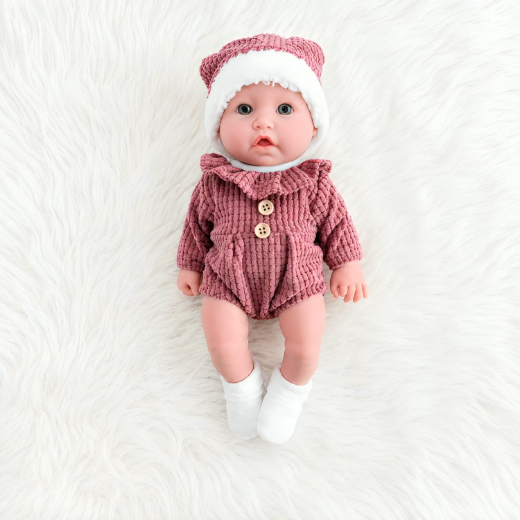 MUÑECA BEBE 30CM CON ACCESORIOS ROSADA - 2