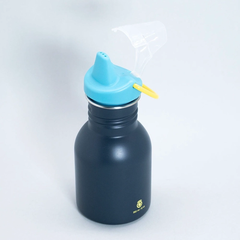 BOTELLA METALICA MANGO 355 ML KIDO NEGRO - 2