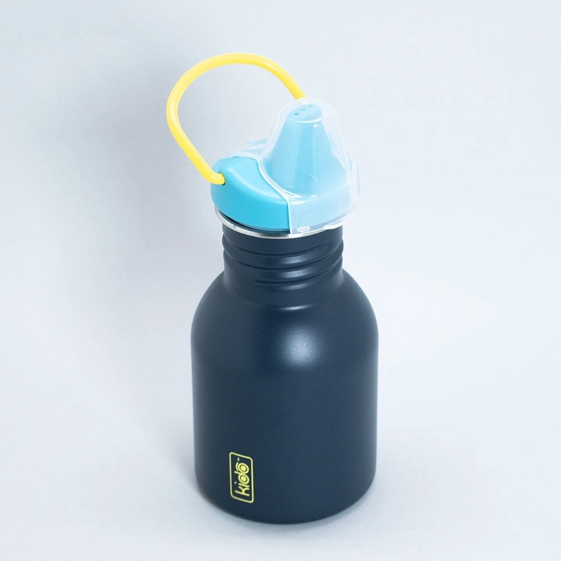 BOTELLA METALICA MANGO 355 ML KIDO NEGRO - 3