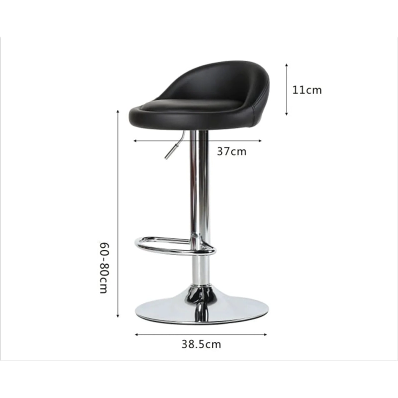 PACK 2 SILLA PISO BAR ALTURA REGULABLE TABURETE RESPALDO - 3