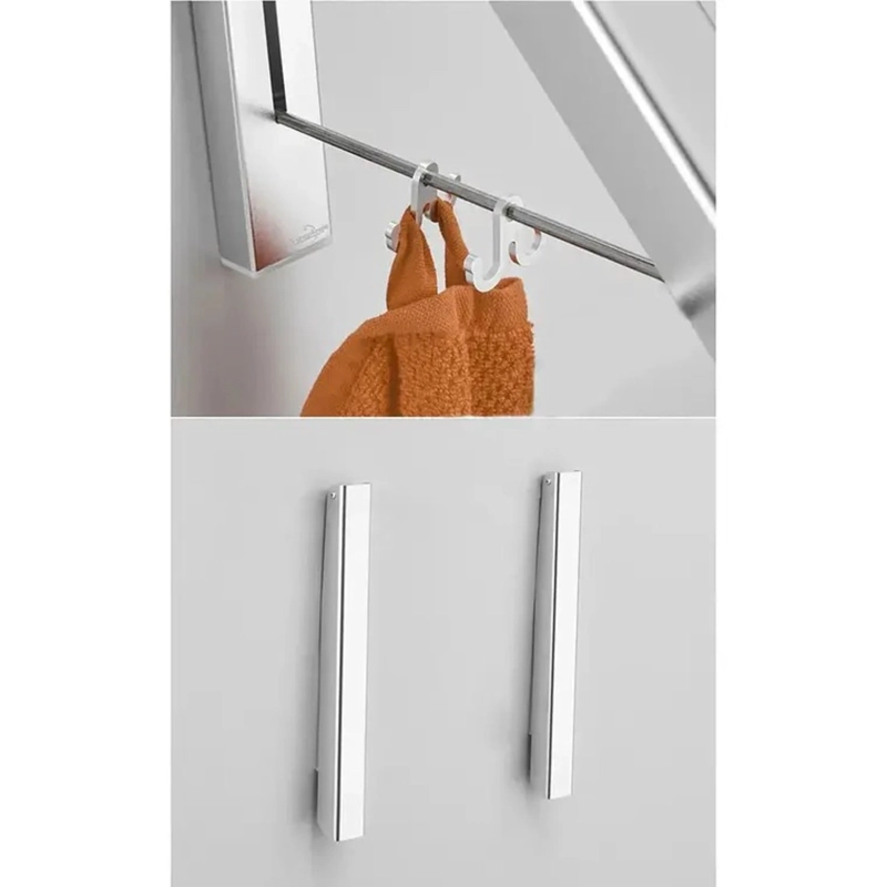 COLGADOR DE ROPA PLEGABLE TENDEDERO RETRACTIL MONTADO - 4