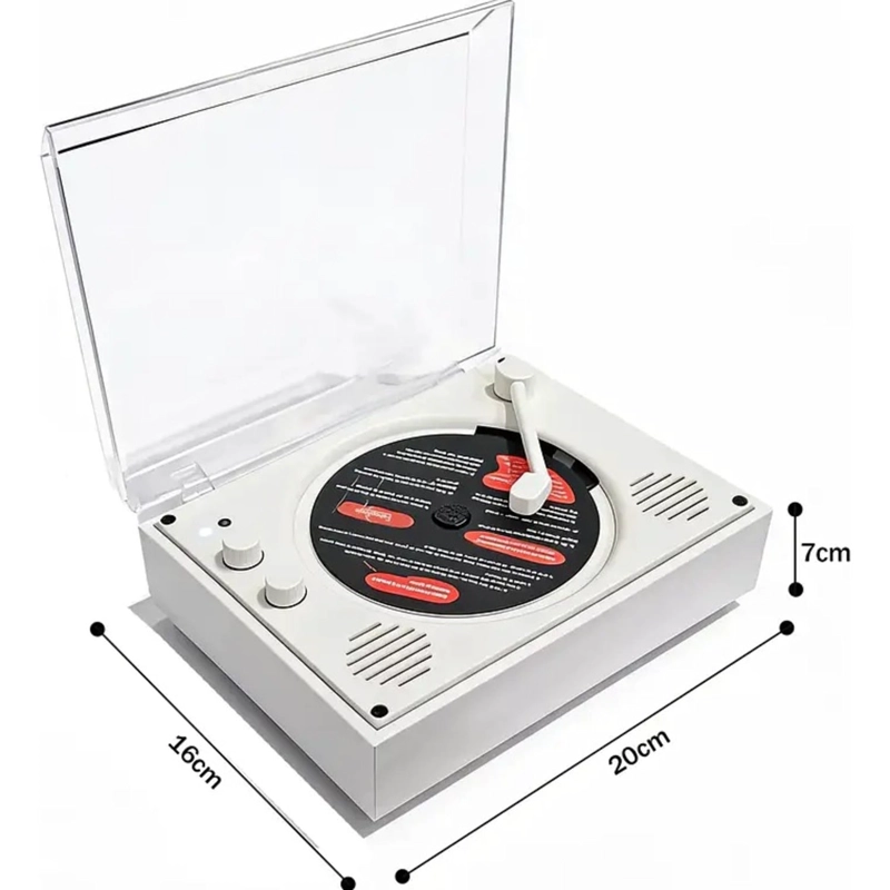 REPRODUCTOR DE DISCO BLUETOOTH USB PORTATIL RETRO - 6