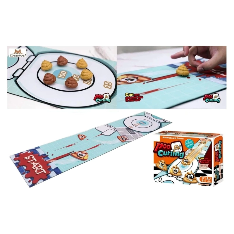 CURLING POO JUEGO DE MESA 4 AÑOS + - 3
