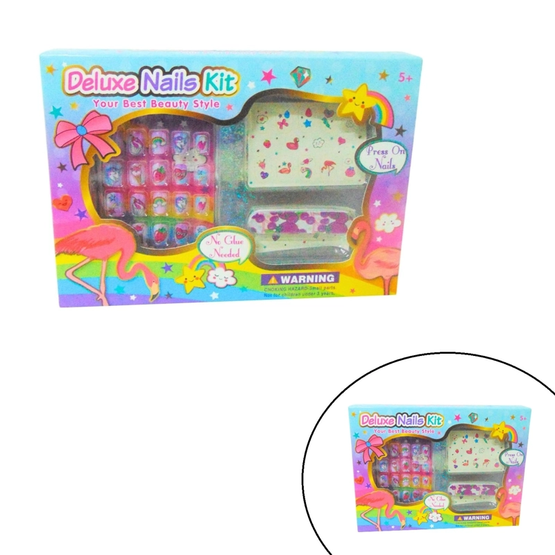 PACK X3 DELUXE NAILS KIT MEDIANO 15X22CM - 3