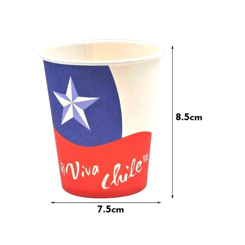 PACK X 4 SET 6 VASOS 270CC. DISEÑO CHILE – BIG PARTY - 3